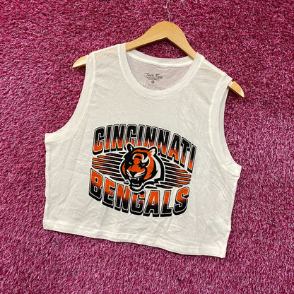Junk Food Clothing NFL Cincinnati Bengals Cropped Sleeveless T-Shirt Large