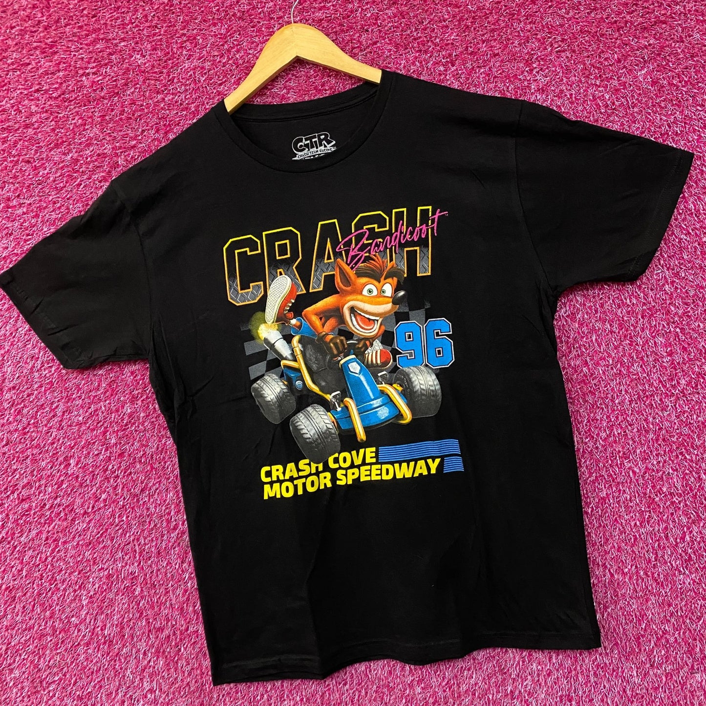 Crash Bandicoot Motor Speedway Retro Video Game T-Shirt 2XL
