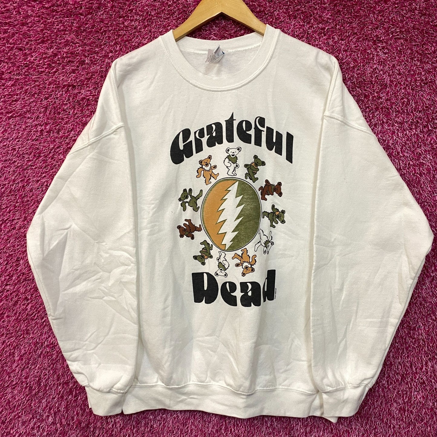 Grateful Dead Dancing Bears Psychadelic Rock Crewneck Size Large