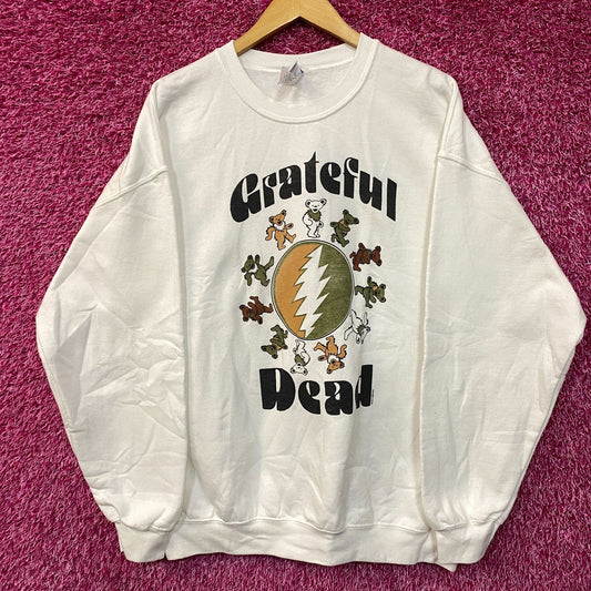 Grateful Dead Dancing Bears Psychadelic Rock Crewneck Size Large