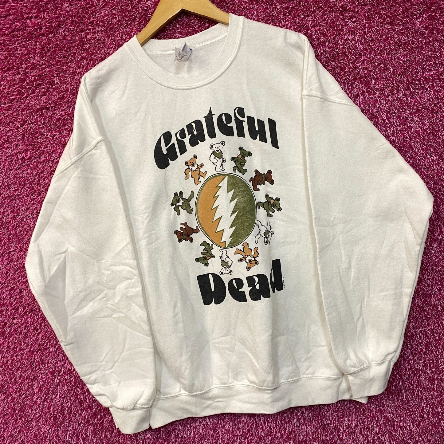 Grateful Dead Dancing Bears Psychadelic Rock Crewneck Size Large
