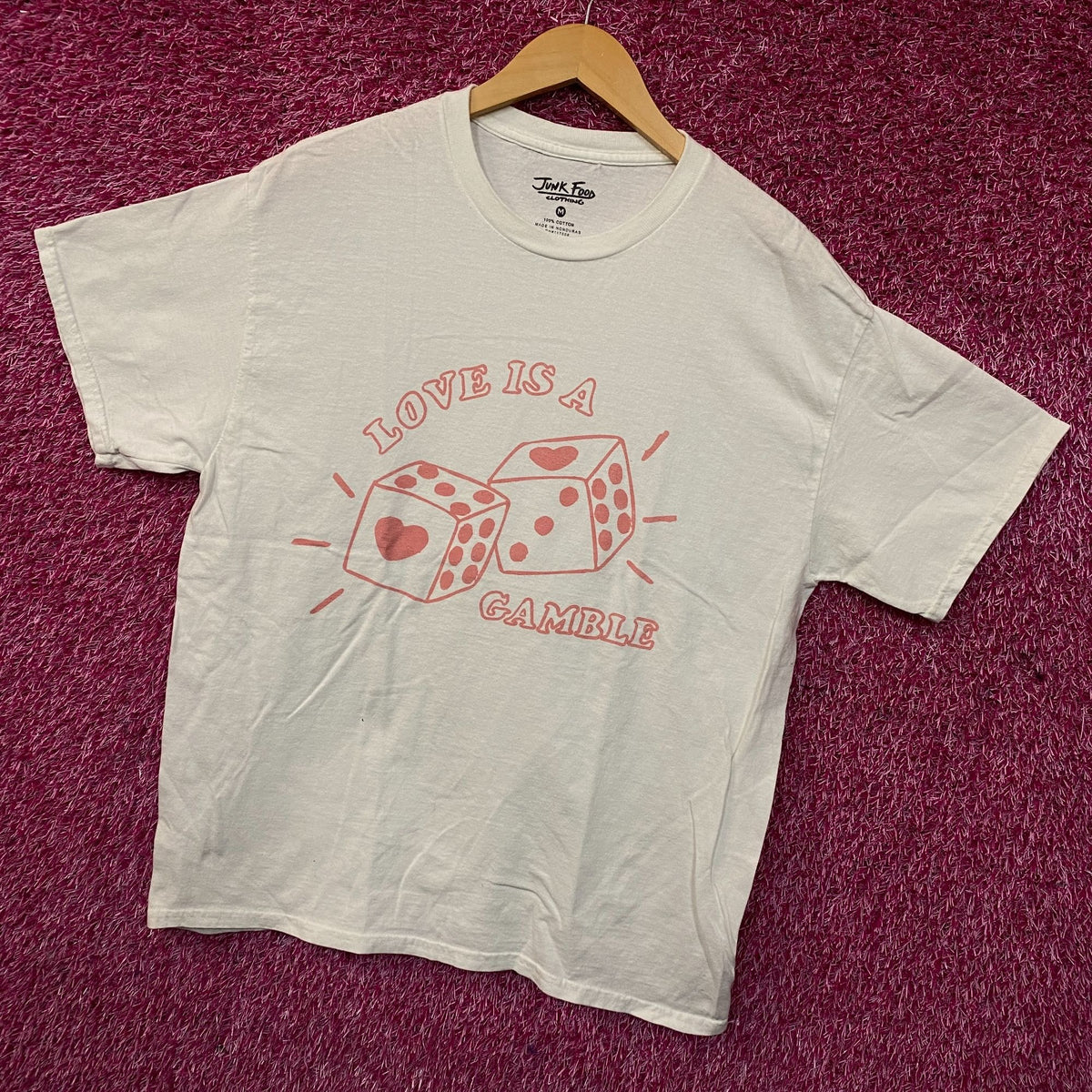 Junk Food Clothing "Love is a Gamble" Dice Graphic T-Shirt Medium