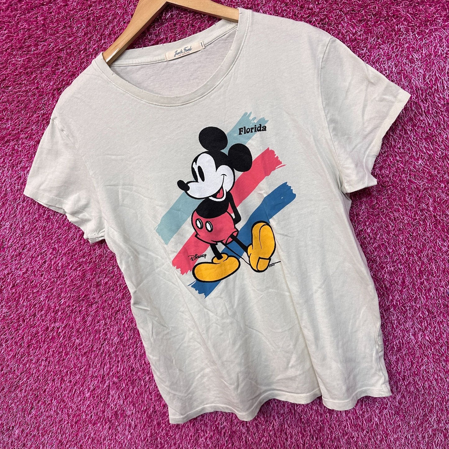 Mickey Mouse Florida Distressed Disney Women’s Top L