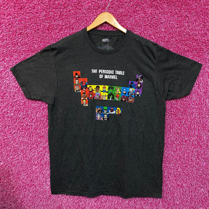 Marvel Comic Periodic Table Super Hero Tshirt Size XL