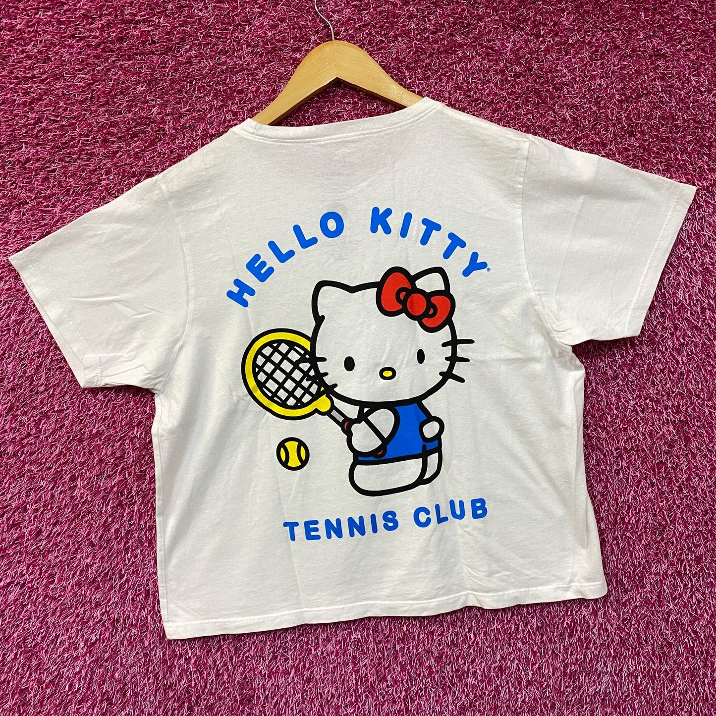 Hello Kitty Tennis Club Sanrio Kawaii Sport Promo Crop Top Medium