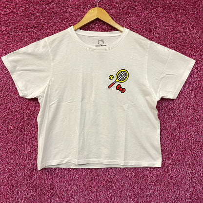 Hello Kitty Tennis Club Sanrio Kawaii Sport Promo Crop Top Medium