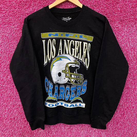 Junk Food Clothing Los Angeles Chargers Throwback Helmet Logo Sweatshirt XS