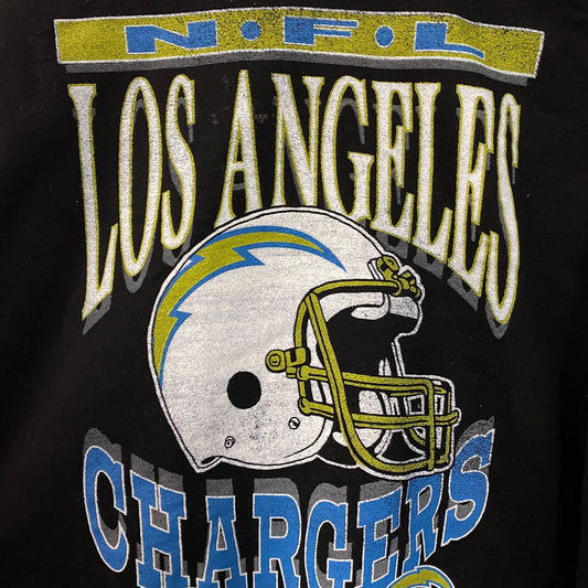 Junk Food Clothing Los Angeles Chargers Throwback Helmet Logo Sweatshirt XS
