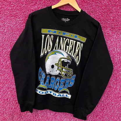 Junk Food Clothing Los Angeles Chargers Throwback Helmet Logo Sweatshirt XS