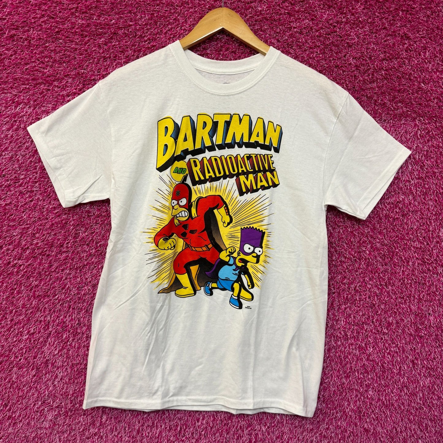 Bartman & Radioactive Man Comic Superhero The Simpsons Tee M
