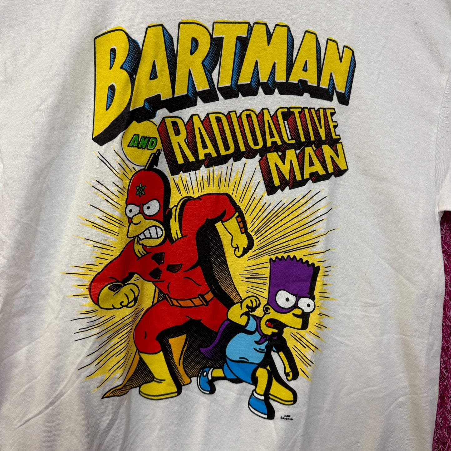 Bartman & Radioactive Man Comic Superhero The Simpsons Tee M