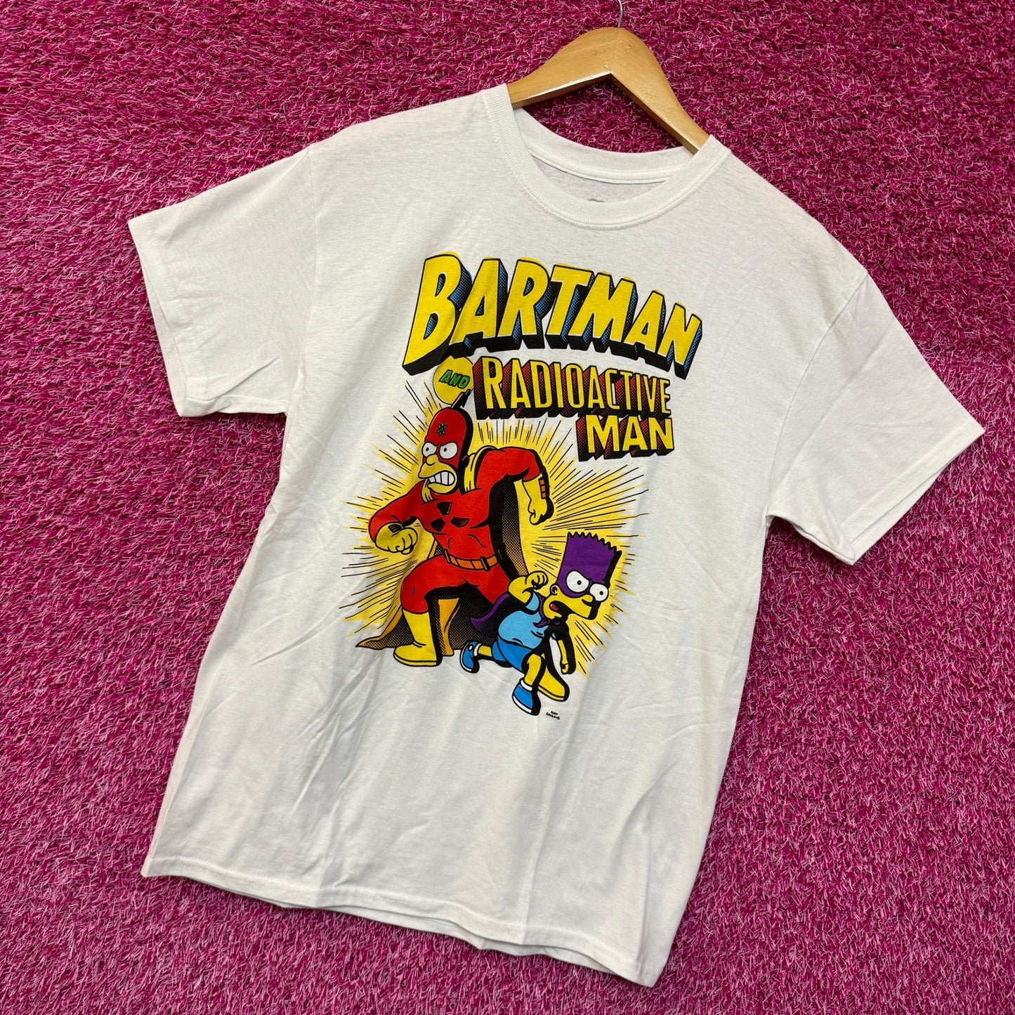Bartman & Radioactive Man Comic Superhero The Simpsons Tee M