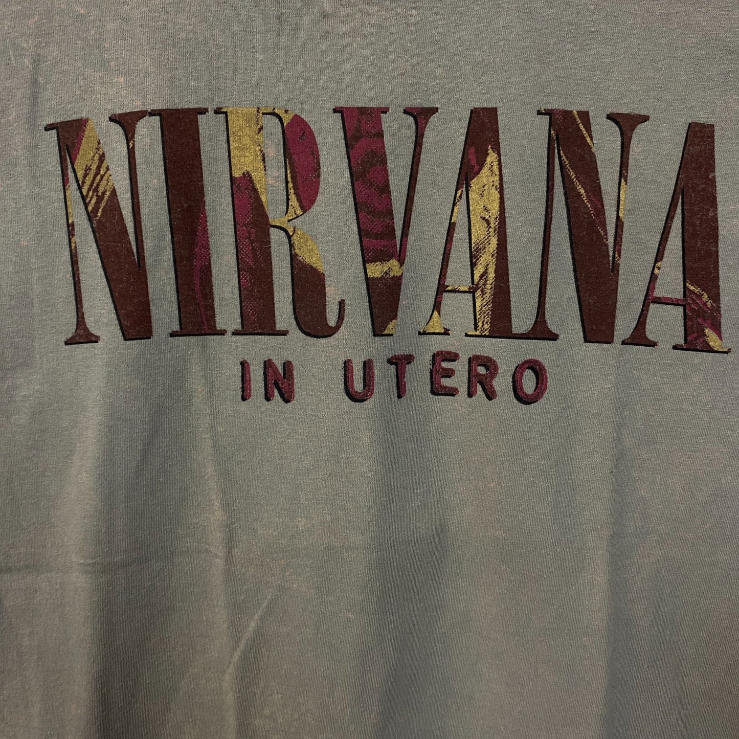 Nirvana In Utero Album Grunge Band T-Shirt Large