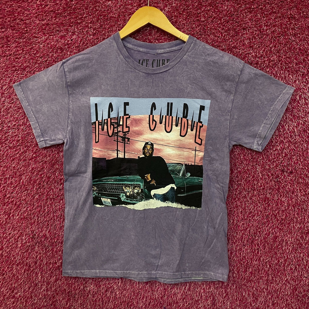 Ice Cube It Was A Good Day Lavender Graphic T-Shirt Medium