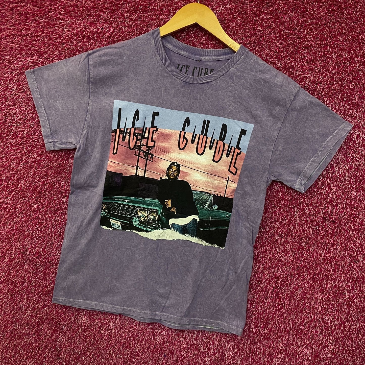 Ice Cube It Was A Good Day Lavender Graphic T-Shirt Medium