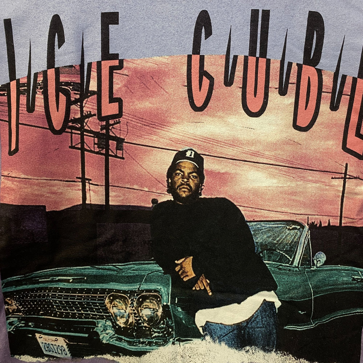 Ice Cube It Was A Good Day Lavender Graphic T-Shirt Medium