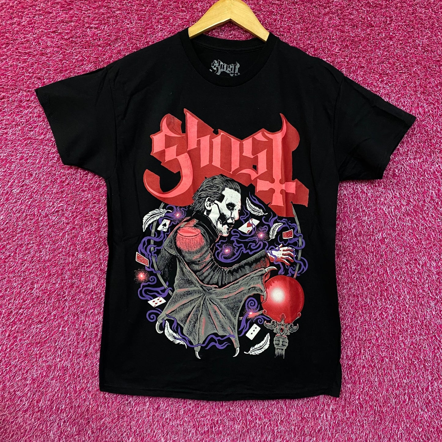Ghost Cardinal Copia Crystal Ball Cards Heavy Metal Rock T-Shirt Medium