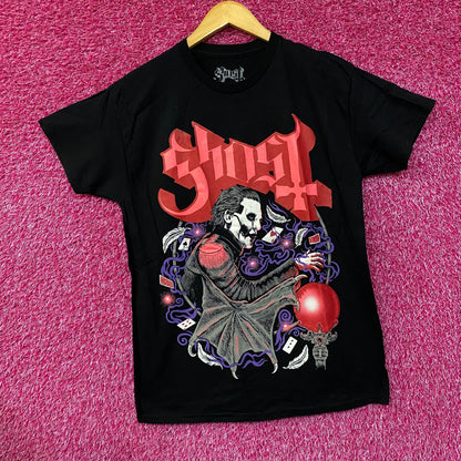 Ghost Cardinal Copia Crystal Ball Cards Heavy Metal Rock T-Shirt Medium