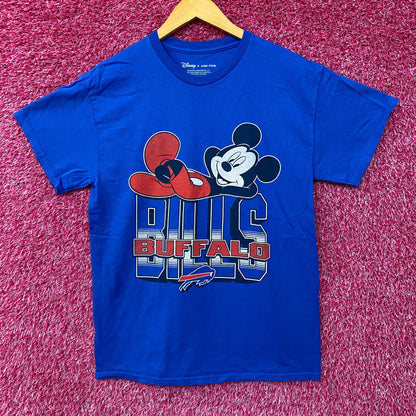 Junk Food X Mickey Mouse NFL Buffalo Bills Blue T-Shirt Small
