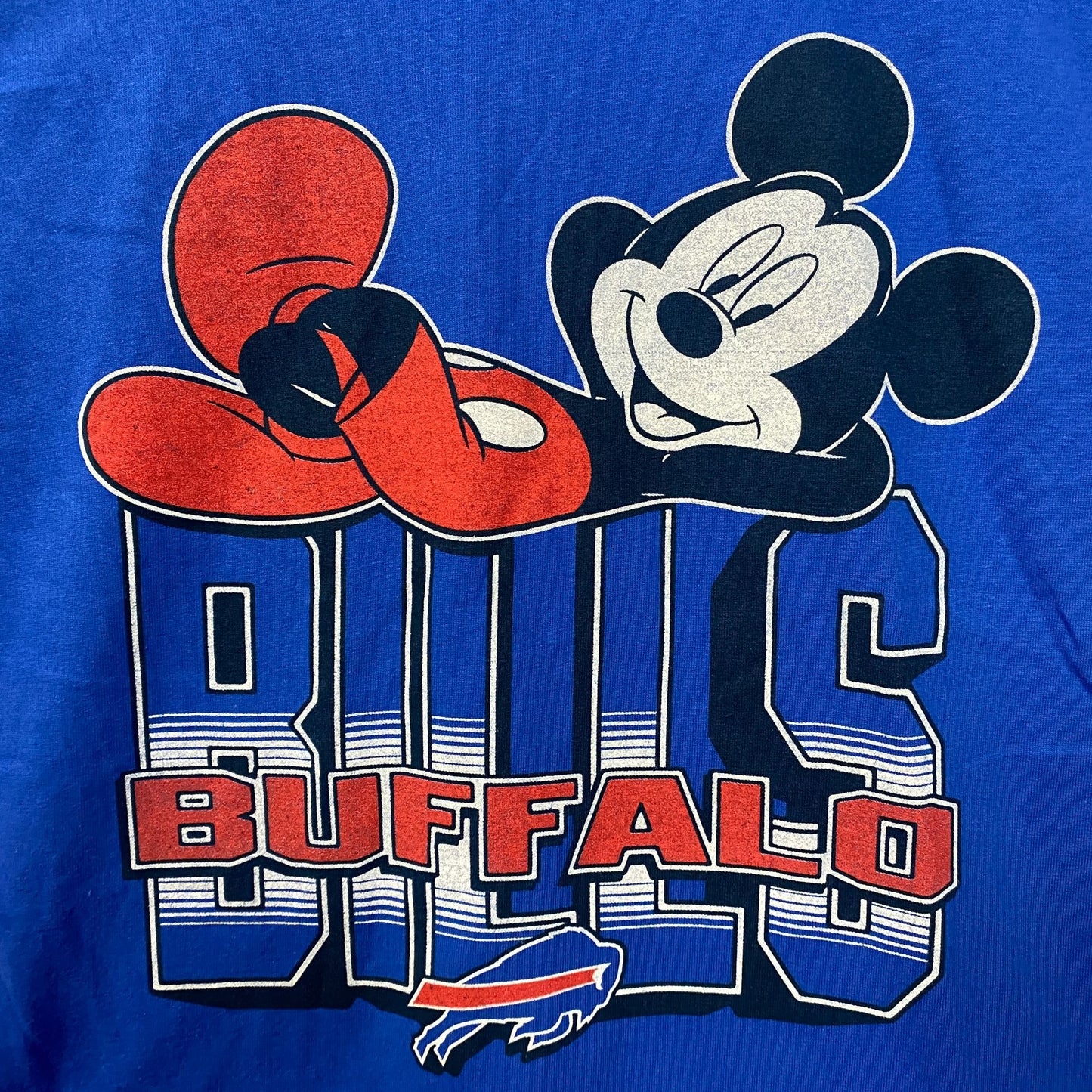 Junk Food X Mickey Mouse NFL Buffalo Bills Blue T-Shirt Small
