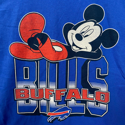 Junk Food X Mickey Mouse NFL Buffalo Bills Blue T-Shirt Small