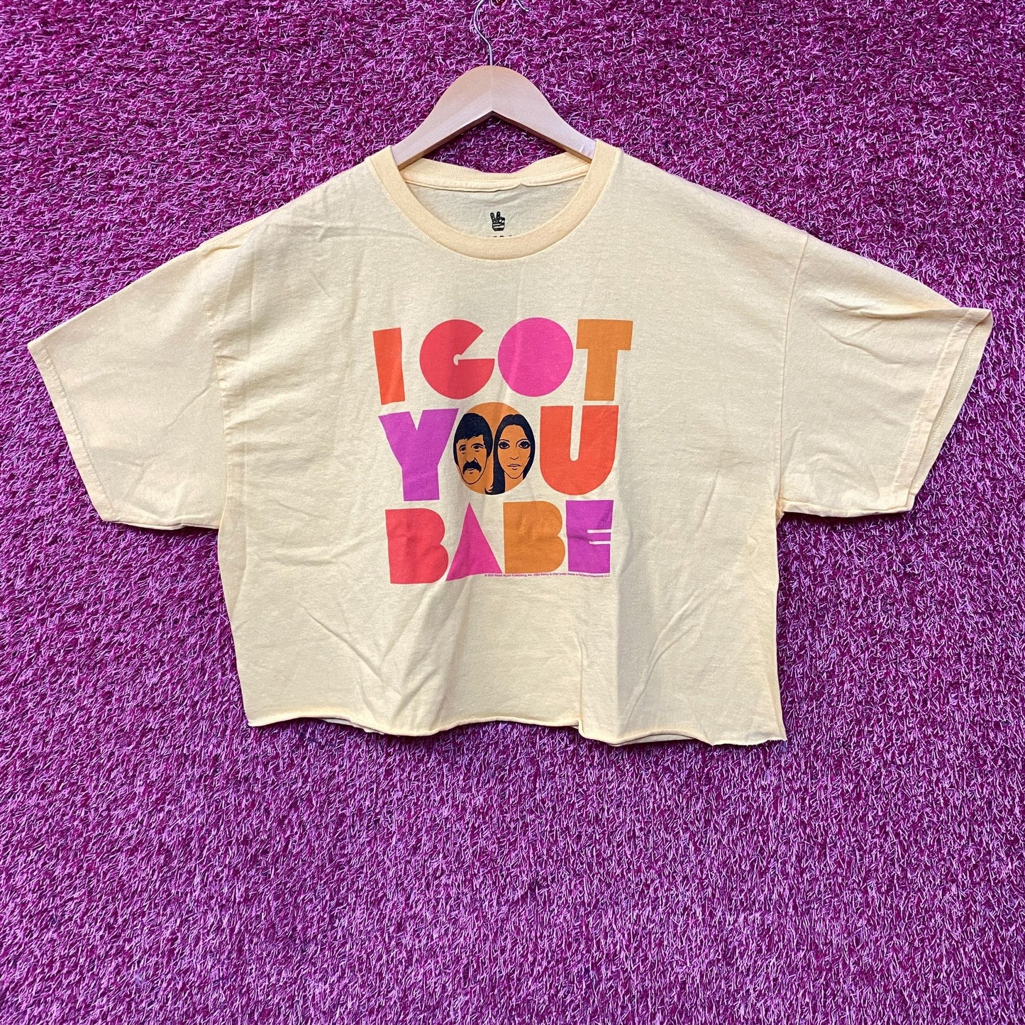 Sonny and Cher I Got You Babe Crop top Size Large