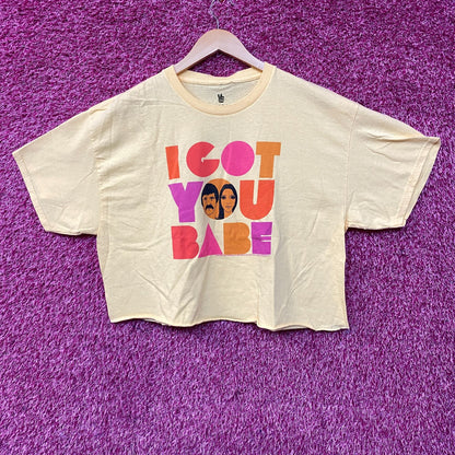 Sonny and Cher I Got You Babe Crop top Size Large
