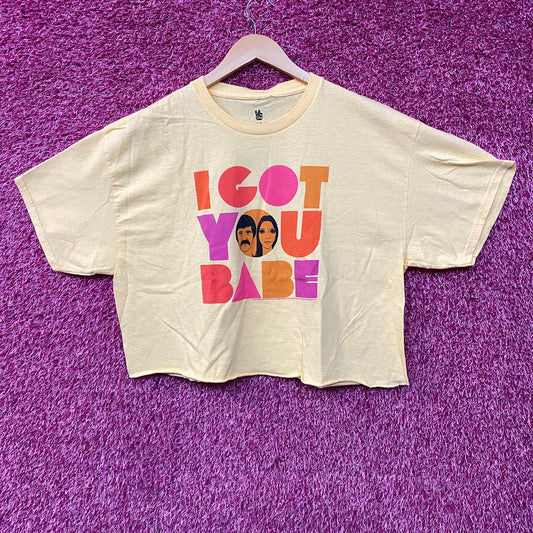 Sonny and Cher I Got You Babe Crop top Size Large