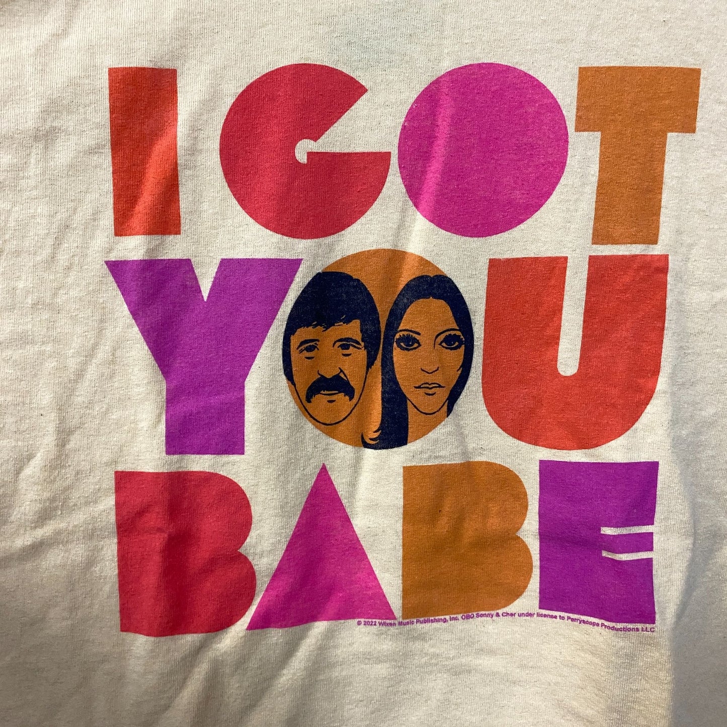 Sonny and Cher I Got You Babe Crop top Size Large