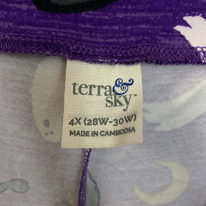 Terra & Sky Halloween-Themed Purple Leggings 4X