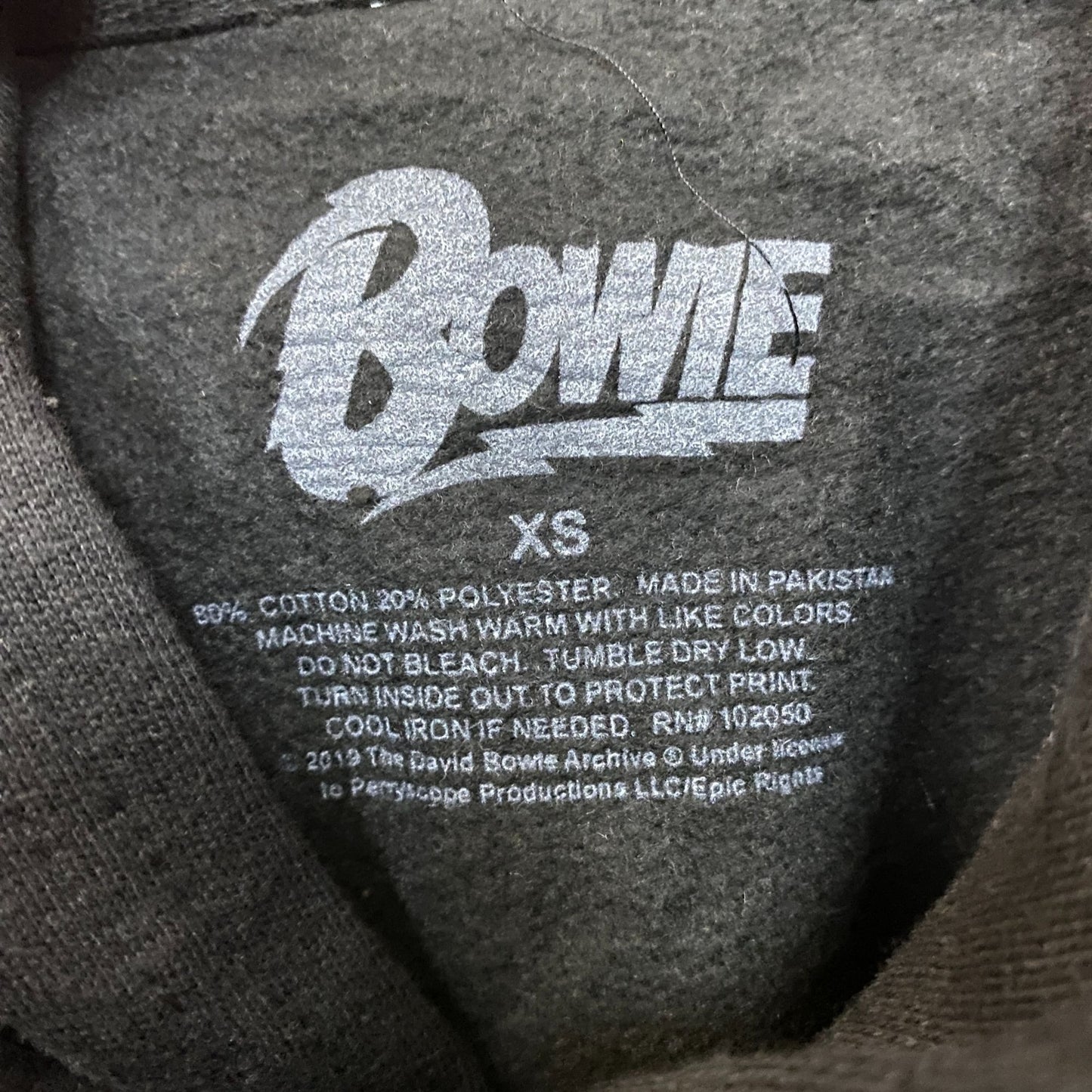 David Bowie Ziggy Stardust Black Women's Hoodie size XS