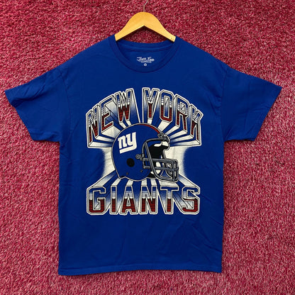 Junk Food New York Giants Football Helmet Blue Tee size Medium