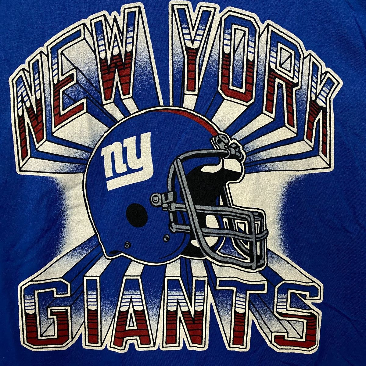 Junk Food New York Giants Football Helmet Blue Tee size Medium