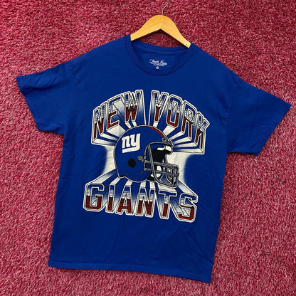 Junk Food New York Giants Football Helmet Blue Tee size Medium