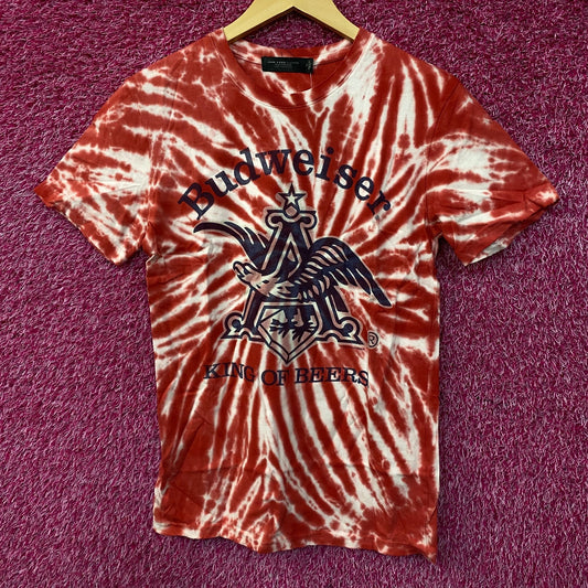 Junk Food Budweiser King Of Beer Logo Tie Dye Flea Market Tee XS