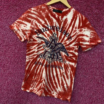 Junk Food Budweiser King Of Beer Logo Tie Dye Flea Market Tee XS