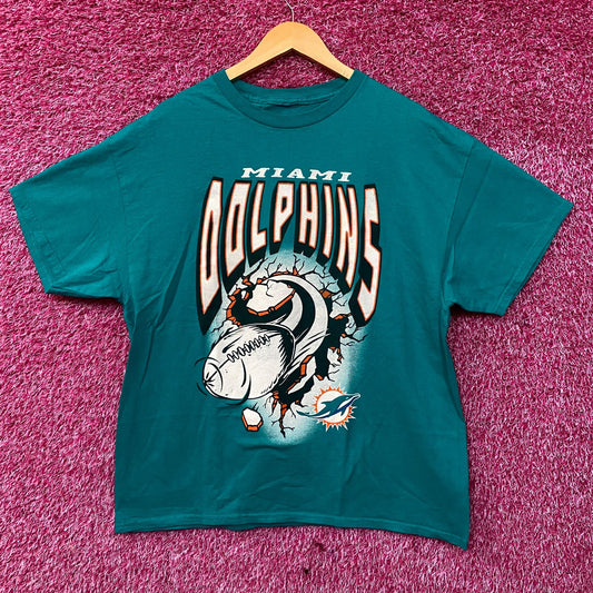 Junk Food Clothing NFL Miami Dolphins Breakthrough Flea Market Tee Large