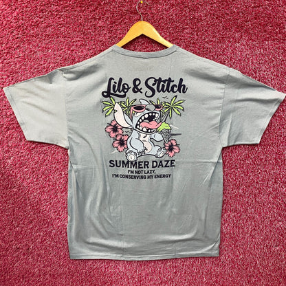 Disney Lilo & Stitch Summer Daze Blue T-Shirt XL