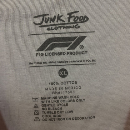 Junk Food Clothing Women's F1 Stripe Ringer Baby Tee XL