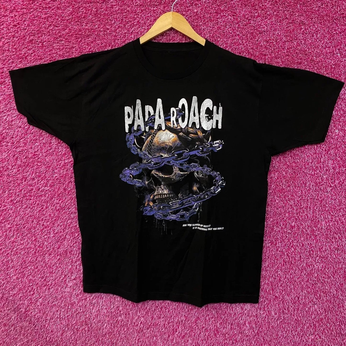 Papa Roach Rock Nu Metal Distressed Tshirt size extra large