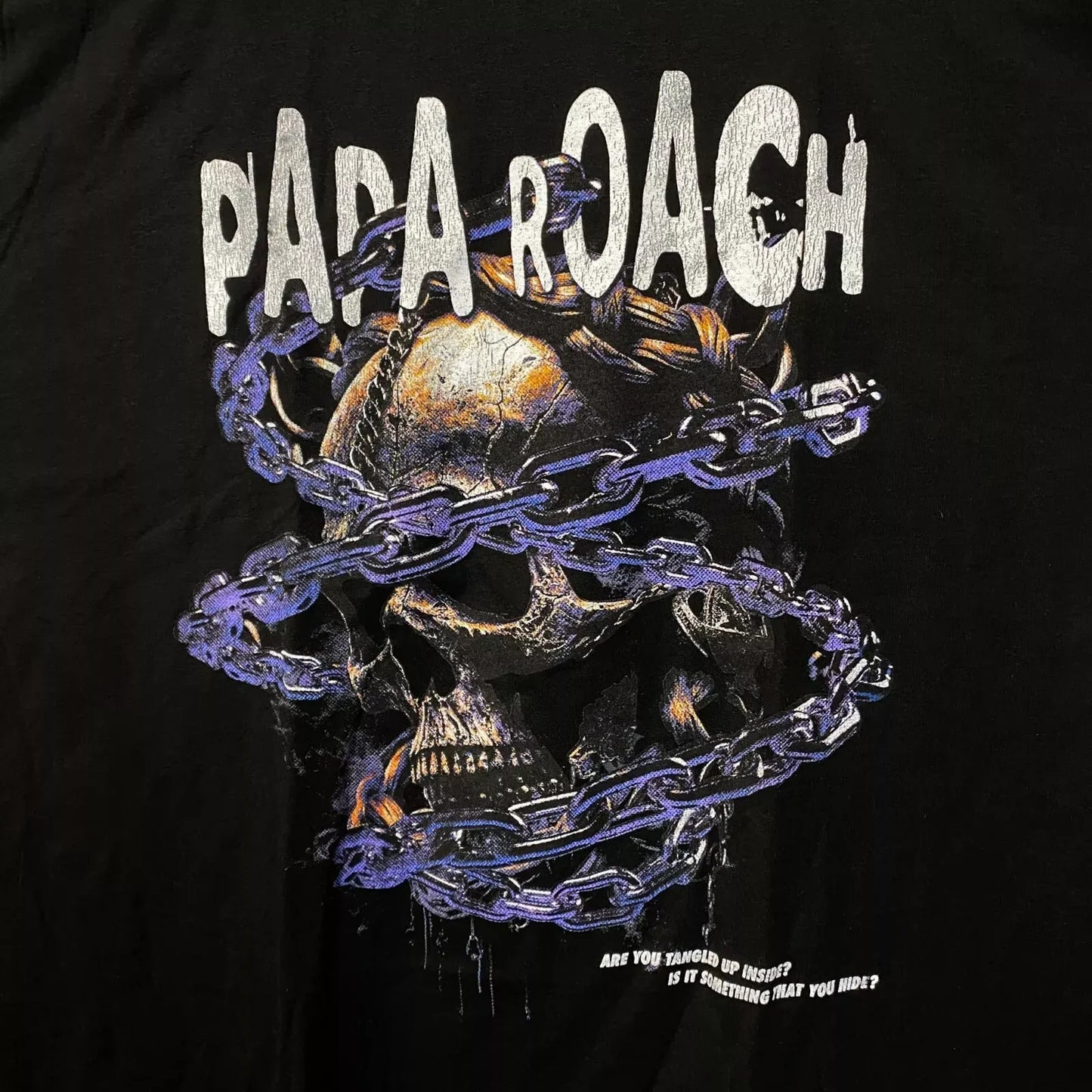 Papa Roach Rock Nu Metal Distressed Tshirt size extra large