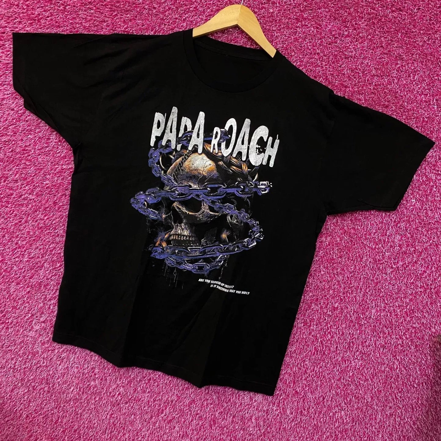 Papa Roach Rock Nu Metal Distressed Tshirt size extra large