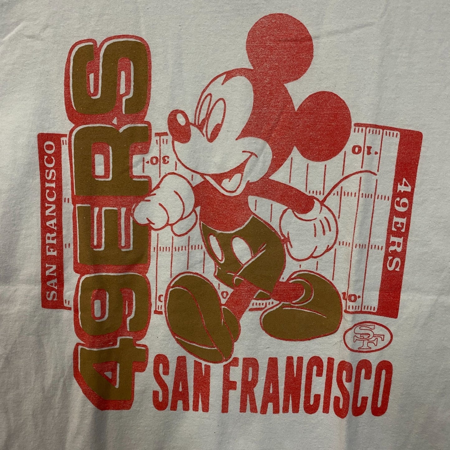 Disney x Junk Food Clothing San Francisco 49ers Mickey Field T-Shirt Small