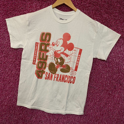 Disney x Junk Food Clothing San Francisco 49ers Mickey Field T-Shirt Small