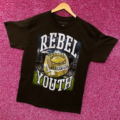 PacSun "Rebel Youth" League Champions Graphic T-Shirt Medium