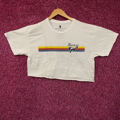 Junk Food Clothing "Bronco 66" Graphic Women's Crop Tee Medium