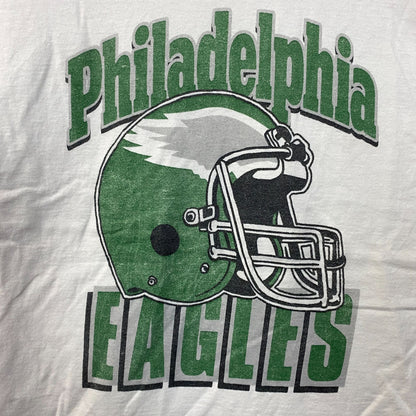 Junk Food Philadelphia Eagles Football Helmet white Tee Medium