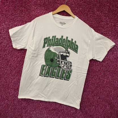 Junk Food Philadelphia Eagles Football Helmet white Tee Medium