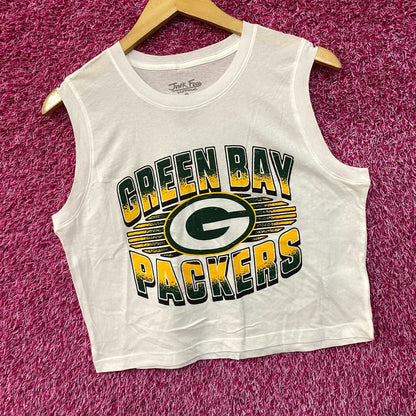 Junk Food NFL Green Bay Packers Cropped Sleeveless T-Shirt Small