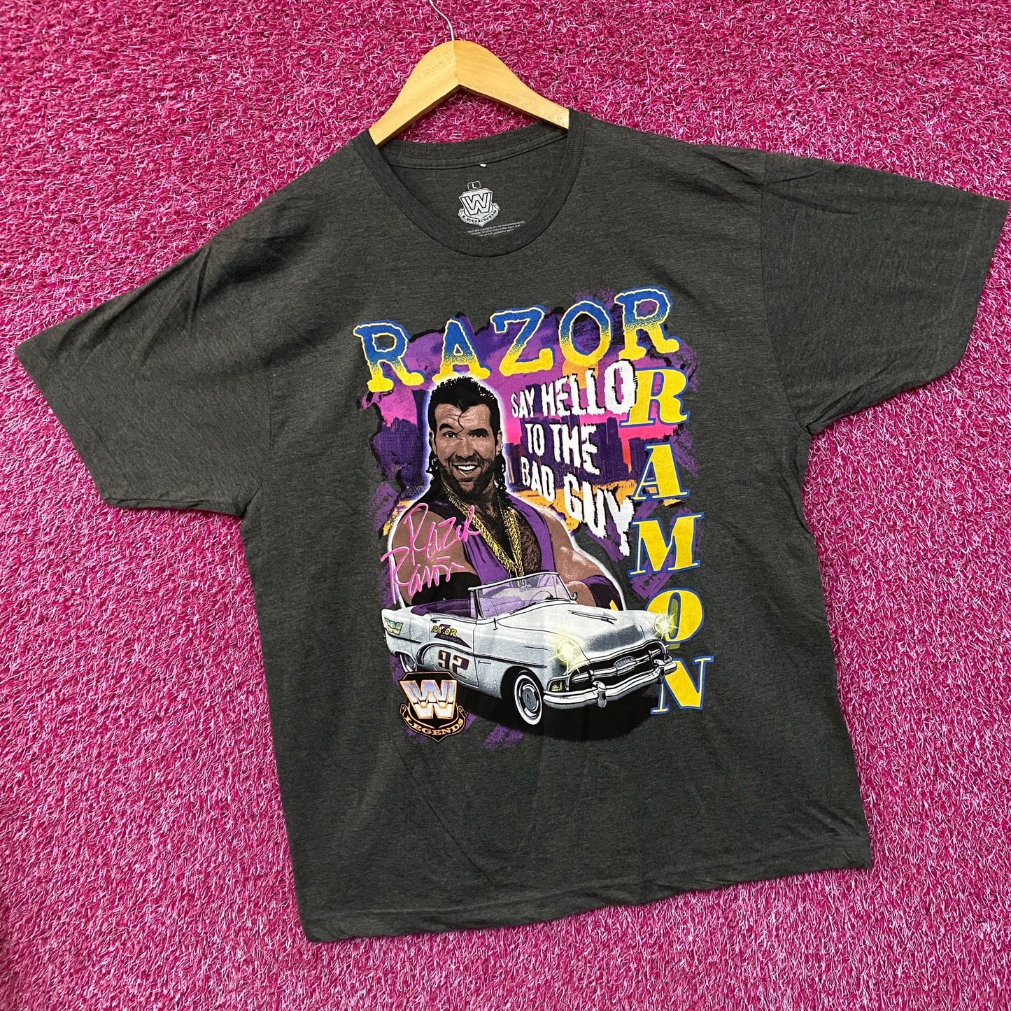 WWE Razor Ramon Say Hello To The Bad Guy T-Shirt Large